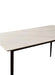 Mid Century Modern Dining Table 55 Inch Round White Sintered Stone Top Heavy Duty Metal Legs Waterproof Surface for Kitchen Dining Room or Office Furniture Default -DTYStore