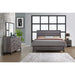 Mirage Grey 5PC Full Bedroom Set with Panel Style Headboard in Black and Gray Rubber Wood Default -DTYStore