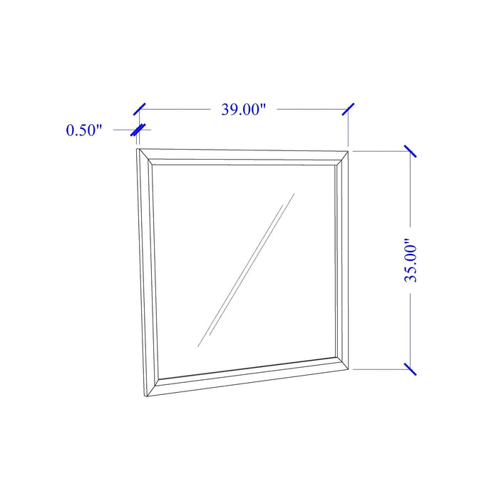 Mirage Grey 5PC Full Bedroom Set with Panel Style Headboard in Black and Gray Rubber Wood Default -DTYStore