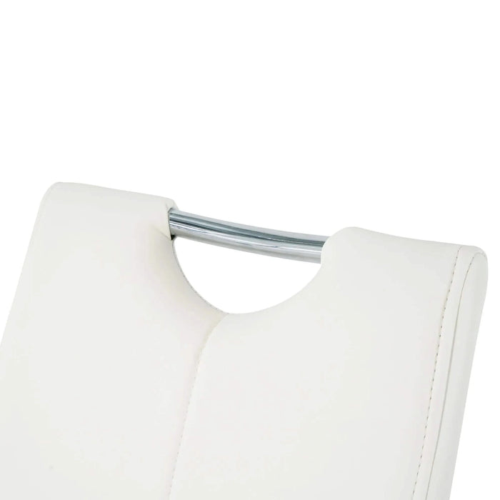 Modern Dining Chairs with Faux Leather Padded Seat Dining Living Room Chairs Upholstered Chair with Chrome Metal Legs Design for Kitchen, Living, Bedroom, Dining Room Side Chairs Set of 4 Default -DTYStore