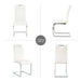 Modern Dining Chairs with Faux Leather Padded Seat and Chrome Metal Legs for Kitchen, Living, Bedroom, Dining Room Default -DTYStore