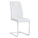 Modern Dining Chairs with Faux Leather Padded Seat and Metal Legs in White, Set of 4 Default -DTYStore