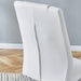 Modern Dining Chairs with Faux Leather Padded Seat and Metal Legs in White, Set of 4 Default -DTYStore