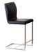 Modern Elegance Black Color Leatherette 2pcs Counter Height Dining Chairs Chrome Metal Legs Dining Room High Chairs Default -DTYStore