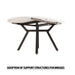 Modern Extendable White Circular Dining Table with MDF Top and Metal Legs for 4-6 Persons Default -DTYStore