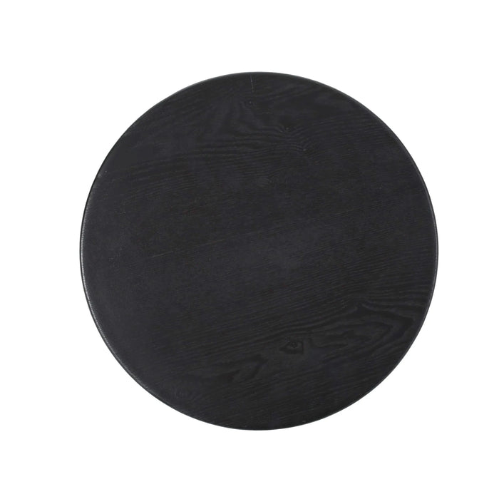 Modern Industrial Counter Stool Set with Swivel Function in Black Wood and Metal, 24.25 Inches Default -DTYStore