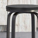 Modern Industrial Counter Stool Set with Swivel Function in Black Wood and Metal, 24.25 Inches Default -DTYStore
