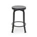 Modern Industrial Counter Stool Set with Swivel Function in Black Wood and Metal, 24.25 Inches Default -DTYStore