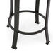 Modern Industrial Counter Stool Set with Swivel Function in Black Wood and Metal, 24.25 Inches Default -DTYStore