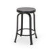 Modern Industrial Counter Stool Set with Swivel Function in Black Wood and Metal, 24.25 Inches Default -DTYStore