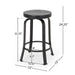 Modern Industrial Counter Stool Set with Swivel Function in Black Wood and Metal, 24.25 Inches Default -DTYStore