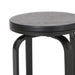 Modern Industrial Counter Stool Set with Swivel Function in Black Wood and Metal, 24.25 Inches Default -DTYStore