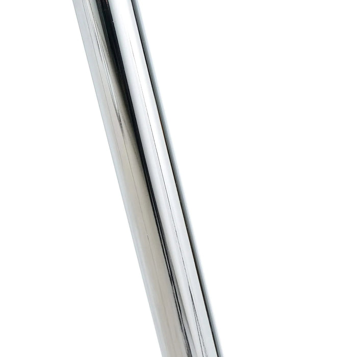 Modern Kitchen Glass dining table 51' Rectangular Tempered Glass Table top,Clear Dining Table Metal Legs, Chrome legs(set of 1) Default -DTYStore