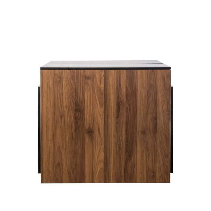 Modern Multifunctional Extendable Dining Table with Outlet, Space Saving Expanding Table with Storage for Party, Weddings, Meetings, Celebrations Default -DTYStore