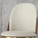 Modern PU Leather Dining Chairs Set of 2 with Gold Metal Legs, Beige Default -DTYStore