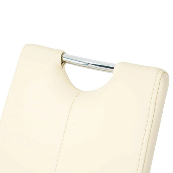 Modern PU dining chair living room chair upholstered chair, electroplated metal legs design, kitchen, living room, bedroom, dining room side chair (Set of 2) Default -DTYStore