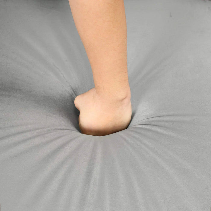 Modern Sectional Sofa with Storage Ottoman, L-Shape Couch with 2 Pillows and Cup Holders, Gray Velvet, 105 inch Default -DTYStore