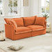 Modern Slipcovered Sofa Couch for Living Room, Chenille Deep Seat with Detachable Cover Orange -DTYStore