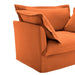 Modern Slipcovered Sofa Couch for Living Room, Chenille Deep Seat with Detachable Cover Orange -DTYStore