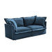 Modern Slipcovered Sofa Couch for Living Room, Chenille Deep Seat with Detachable Cover Blue -DTYStore