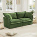 Modern Slipcovered Sofa Couch for Living Room, Chenille Deep Seat with Detachable Cover Green -DTYStore