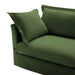 Modern Slipcovered Sofa Couch for Living Room, Chenille Deep Seat with Detachable Cover Green -DTYStore