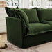 Modern Slipcovered Sofa Couch for Living Room, Chenille Deep Seat with Detachable Cover Green -DTYStore