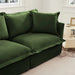Modern Slipcovered Sofa Couch for Living Room, Chenille Deep Seat with Detachable Cover Green -DTYStore
