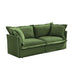 Modern Slipcovered Sofa Couch for Living Room, Chenille Deep Seat with Detachable Cover Green -DTYStore