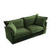 Modern Slipcovered Sofa Couch for Living Room, Chenille Deep Seat with Detachable Cover Green -DTYStore
