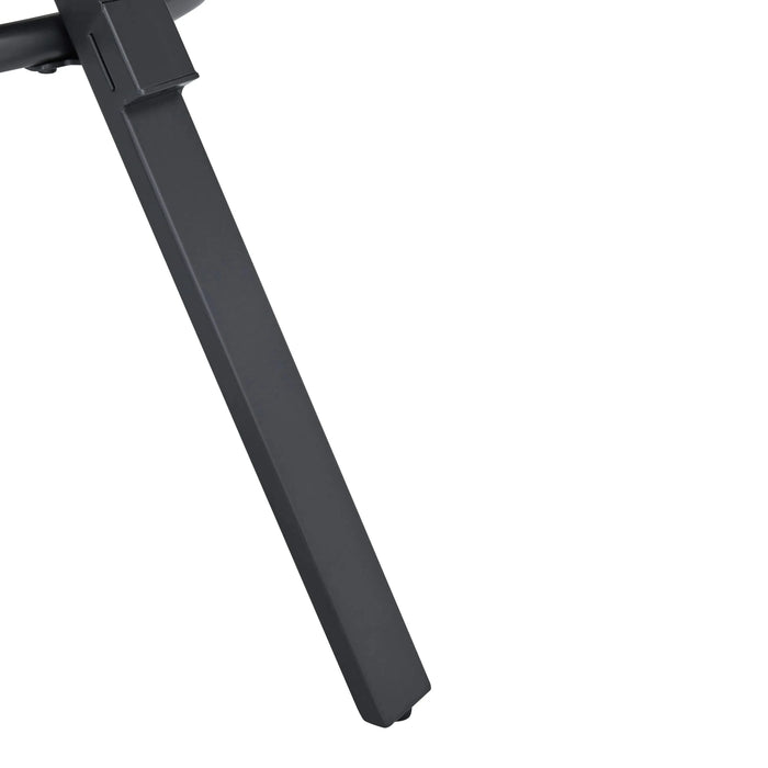 Modern Style Indoor Dining Round Table with Metal Legs in Light Birch Finish, MDF and Metal, 46.85' Default -DTYStore