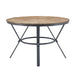 Modern Style Indoor Dining Round Table with Metal Legs in Light Birch Finish, MDF and Metal, 46.85' Default -DTYStore