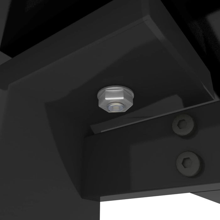 Multi-Function Dining Table for Dining and Living Room, Safety and Easy to Clean, Black Tempered Glass and Iron Default -DTYStore