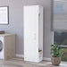 Nampa Storage Cabinet, Single Door, Broom Hangers ,White Default -DTYStore