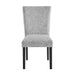 OCEANIC Contemporary Dining Chair Set with Fabric Upholstery in Grey Rubber Wood 2PK Default -DTYStore