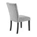 OCEANIC Contemporary Dining Chair Set with Fabric Upholstery in Grey Rubber Wood 2PK Default -DTYStore