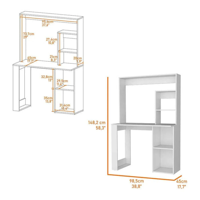 Oklahoma Tall Pantry Cabinet, Cupboard Storage Organizer with 5-Shelf Default -DTYStore