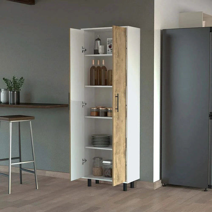 Oklahoma Tall Pantry Cabinet, Cupboard Storage Organizer with 5-Shelf Default -DTYStore