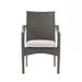 Outdoor Rattan Dining Set with 4 Dining Chairs,Grey Default -DTYStore