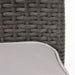 Outdoor Rattan Dining Set with 4 Dining Chairs,Grey Default -DTYStore