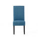 PERTICA KD Dining Chair Set of 2 Blue Fabric Upholstered Armless Chairs Default -DTYStore