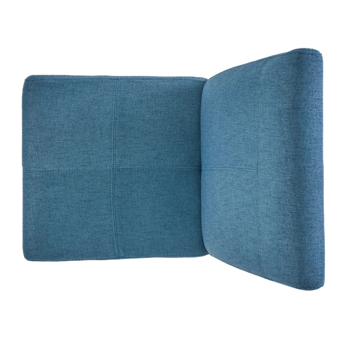 PERTICA KD Dining Chair Set of 2 Blue Fabric Upholstered Armless Chairs Default -DTYStore