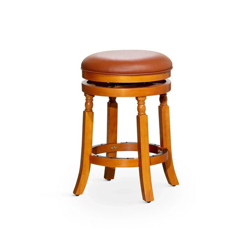 Palmer Lake Swivel Stool, 30” Bar Height or 24” Counter Height 24" Counter Height Natural Saddle Leather -DTYStore
