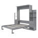 Queen Size Murphy Bed Wall Bed with Shelves, Drawers and LED Lights,Gray Default -DTYStore