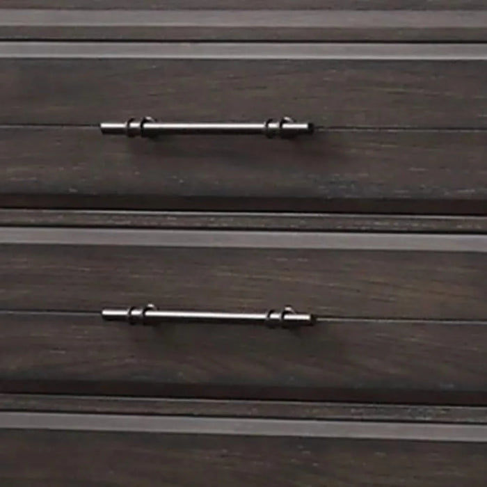 Queen Sleigh Bed with dresser mirror chest and nightstand Default -DTYStore