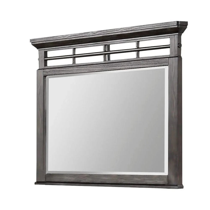 Queen Sleigh Bed with dresser mirror chest and nightstand Default -DTYStore