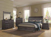 Queen Sleigh Bed with dresser mirror chest and nightstand Default -DTYStore