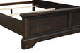 Queen Sleigh Bed with dresser mirror chest and nightstand Default -DTYStore