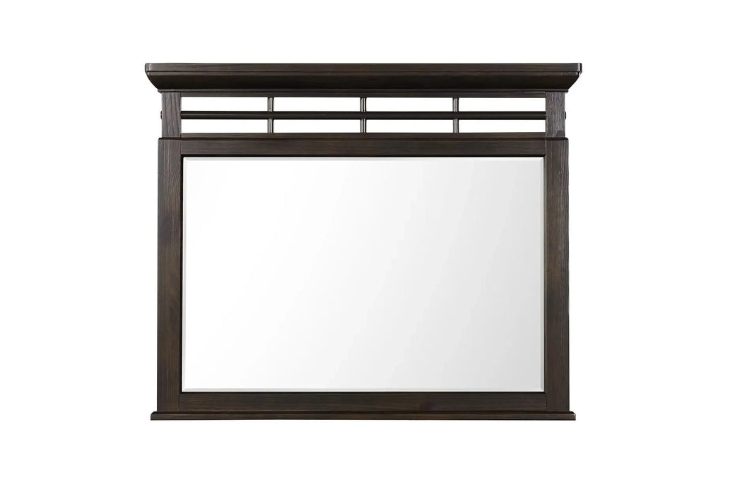 Queen Sleigh Bed with dresser mirror chest and nightstand Default -DTYStore