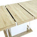 Rectangle extendable dining table for 6-10 people aged effect wood 160-200 cm Default -DTYStore